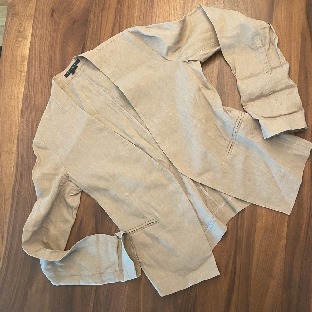 Theory Linen blend camel blazer